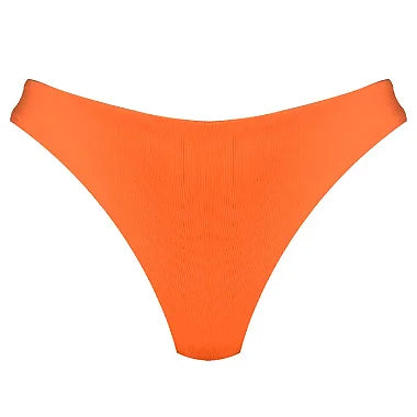 Solid Orange Brazilian Classic Thong Bikini Bottom