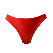 Solid Red Brazilian Classic Thong Bikini Bottom