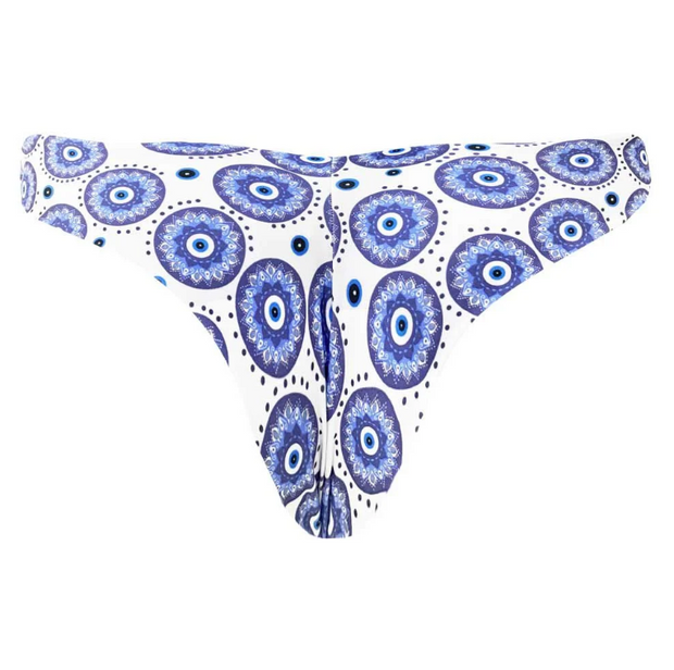 White Santorini Brazilian Classic Thong Bikini Bottom