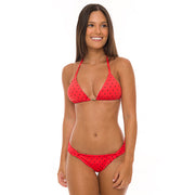Red Watermelon Brazilian Classic Side Scrunch Bikini Bottom