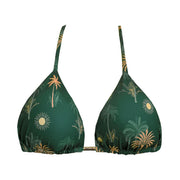 Green Tropical Solar Brazilian Triangle Bikini Top