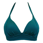 Solid Dark Green Brazilian Halter Bikini Top
