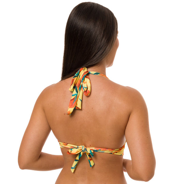 Yellow Spring Brazilian Halter Bikini Top