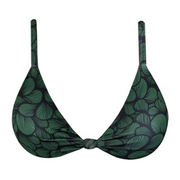 Green Waves Brazilian Knot Triangle Bikini Top