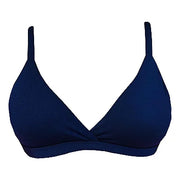 Solid Royal Blue Brazilian Fixed Triangle Bikini Top