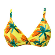 Yellow Spring Brazilian Fixed Triangle Bikini Top