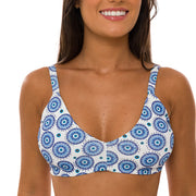 White Santorini Brazilian Knot Triangle Bikini Top