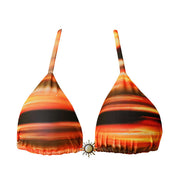 Orange Sunrise Brazilian Triangle Bikini Top