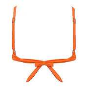 Solid Orange Brazilian Knot Triangle Bikini Top