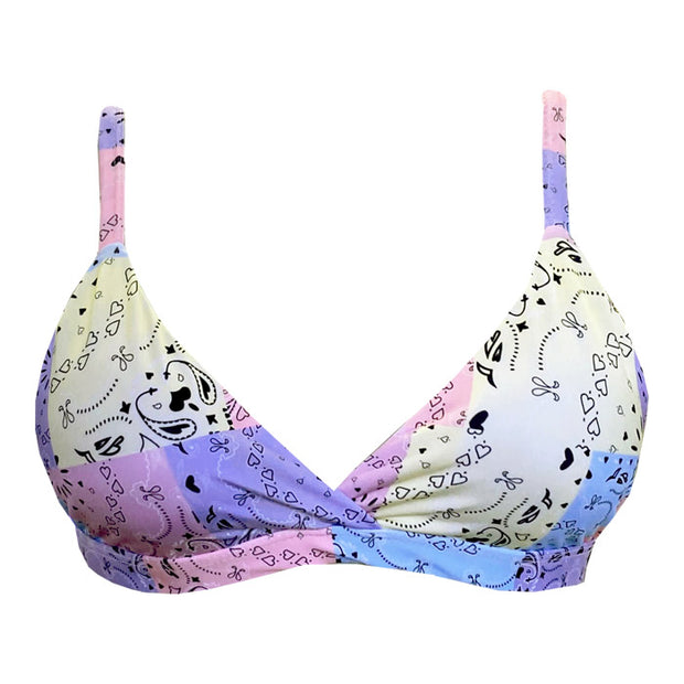 Pink Candy Love Brazilian Fixed Triangle Bikini Top
