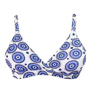 White Santorini Brazilian Fixed Triangle Bikini Top