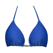 Solid Cobalt Blue Brazilian Triangle Bikini Top
