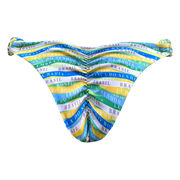 Brazil Colors Print Brazilian Classic Side Scrunch Bikini Bottom