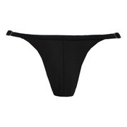 Solid Black Brazilian Thong Bikini Bottom
