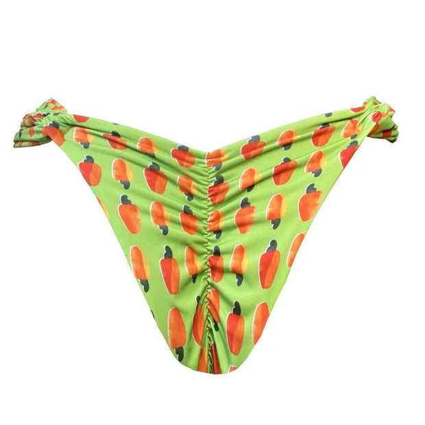 Green Cashews Brazilian Classic Side Scrunch Bikini Bottom