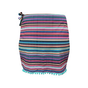 Colorful Stripes Swim Cover Up Pareo Skirt