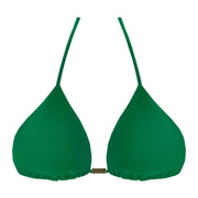 Solid Green Brazilian Triangle Bikini Top