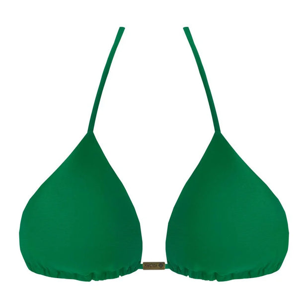 Solid Green Brazilian Triangle Bikini Top