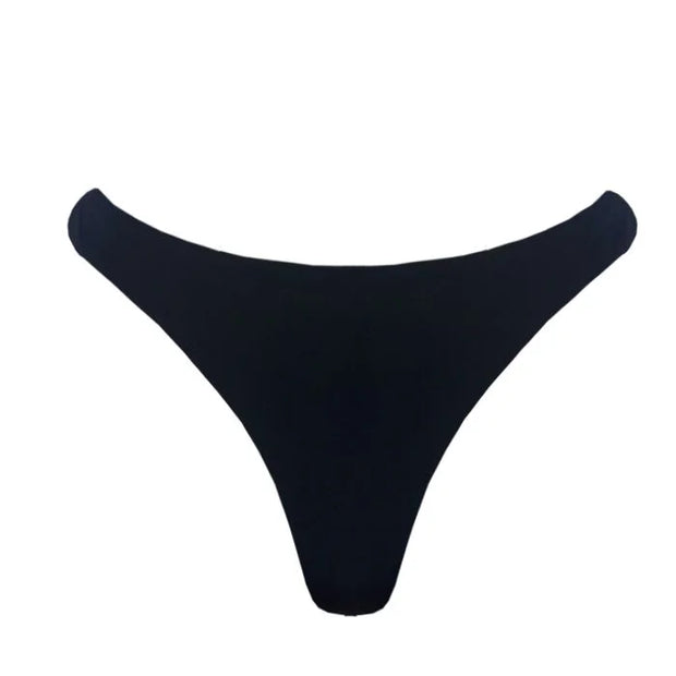 Solid Black Classic Thong Bikini Bottom – MARETOA BIKINIS USA
