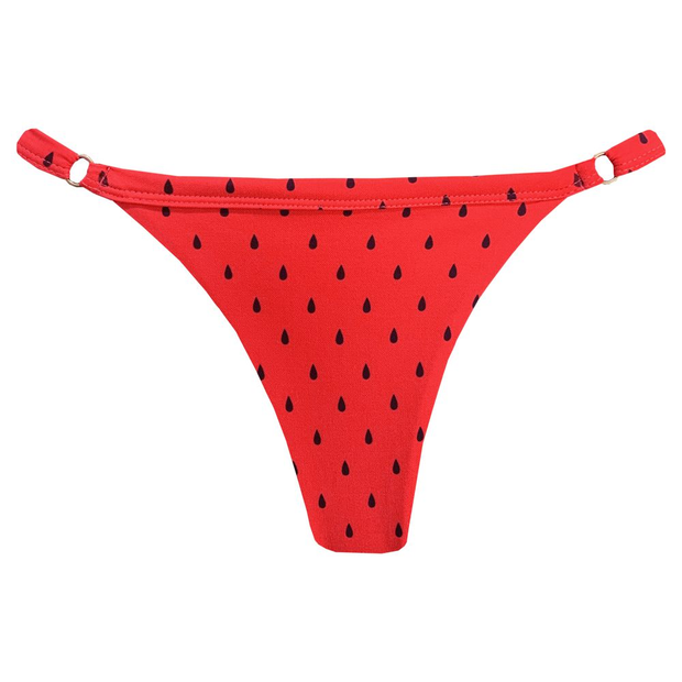 Red Watermelon Brazilian Thong Bikini Bottom