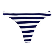 Blue Navy Stripes Brazilian Classic Thong Bikini Bottom