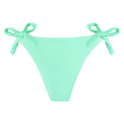 Solid Mint Green Brazilian Tie Side Scrunch Bikini Bottom
