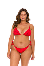 Red Watermelon Brazilian Triangle Bikini Top