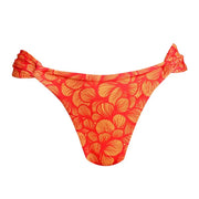 Pink and Yellow Waves Brazilian Classic Side Scrunch Bikini Bottom