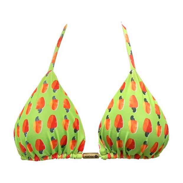 Green Cashews Brazilian Triangle Bikini Top