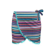 Colorful Stripes Swim Cover Up Pareo Skirt
