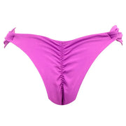 Solid Pink Magenta Brazilian Classic Side Scrunch Bikini Bottom